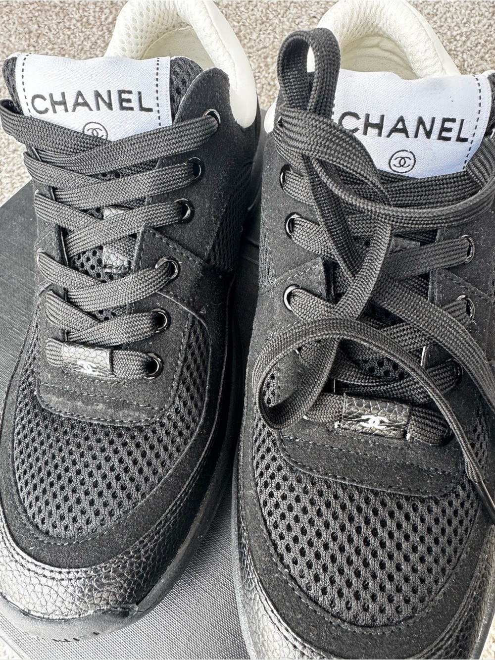 Black & White Logo Sneakers - Picture 4 of 5